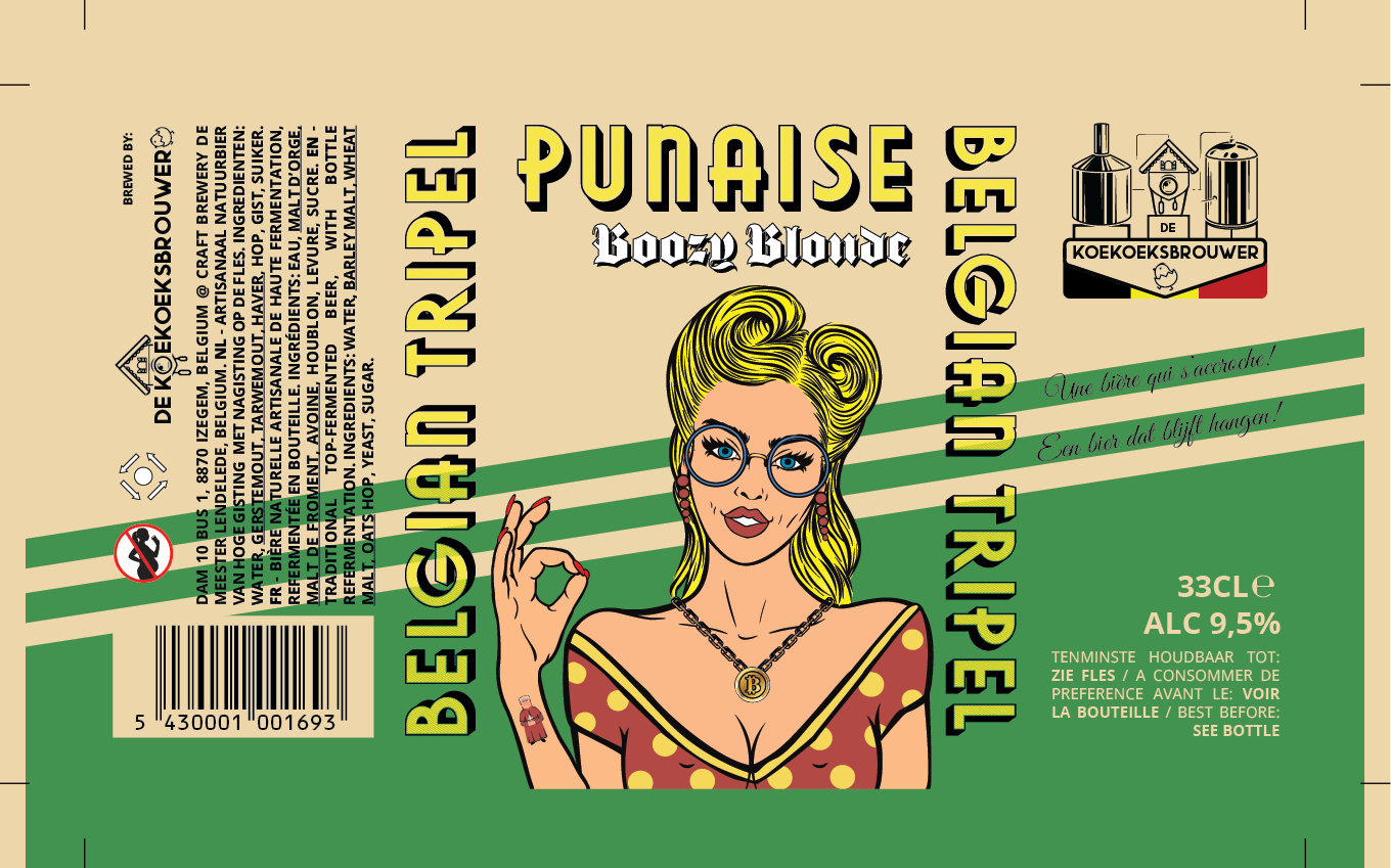 Punaise Boozy Blonde etiket