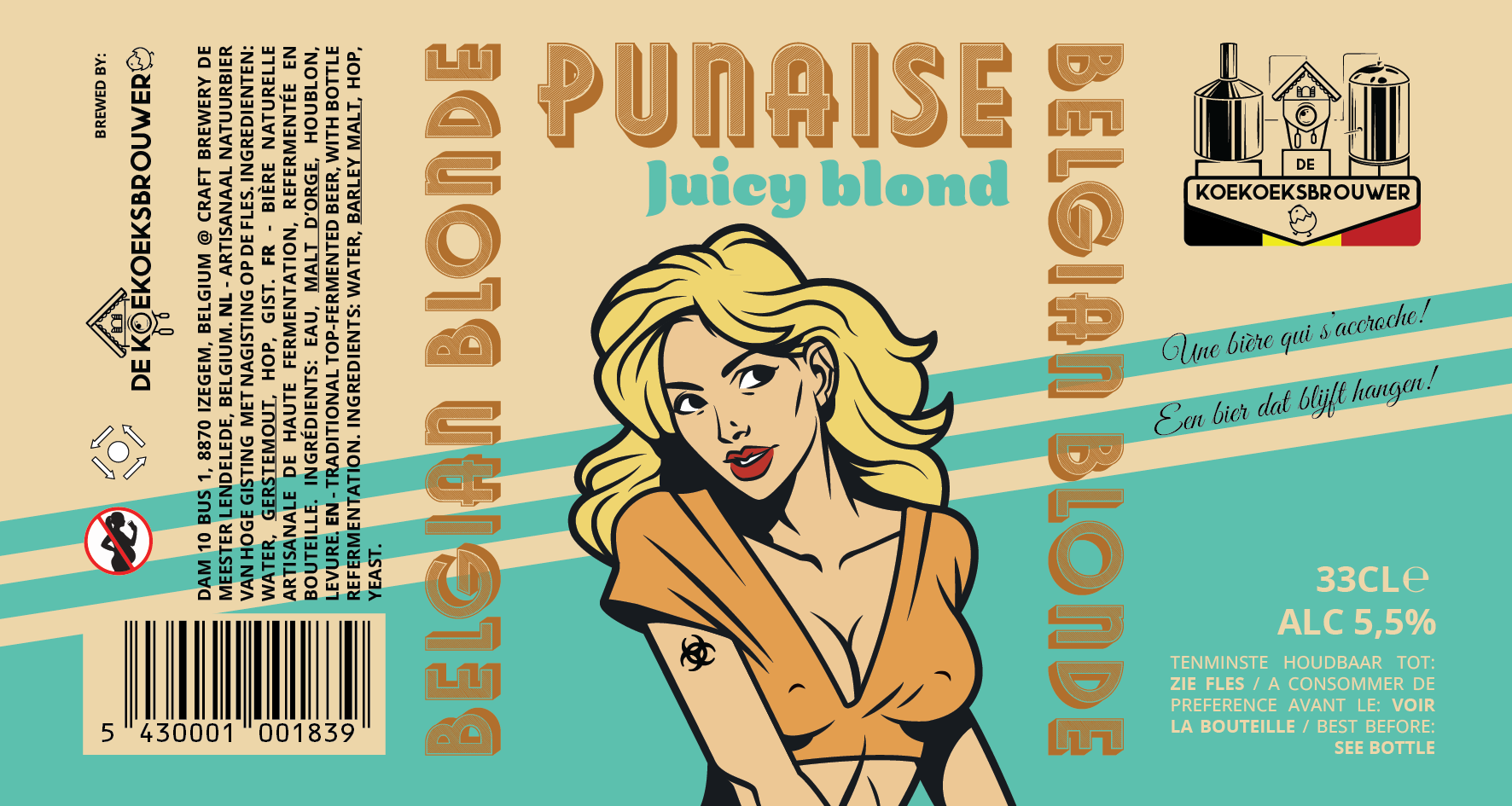 Punaise Juicy Blond etiket