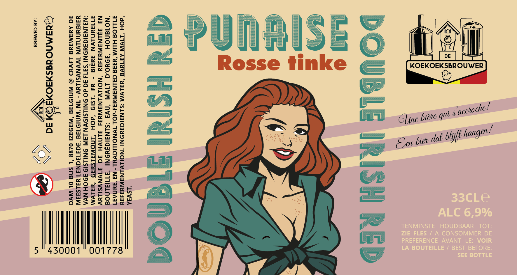 Punaise Rosse Tinke etiket